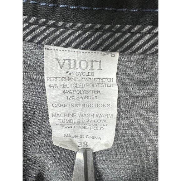 Vuori Mens Size 38 Cruise Board Shorts Performance 4 Way Stretch Gray Stripe - Picture 11 of 16